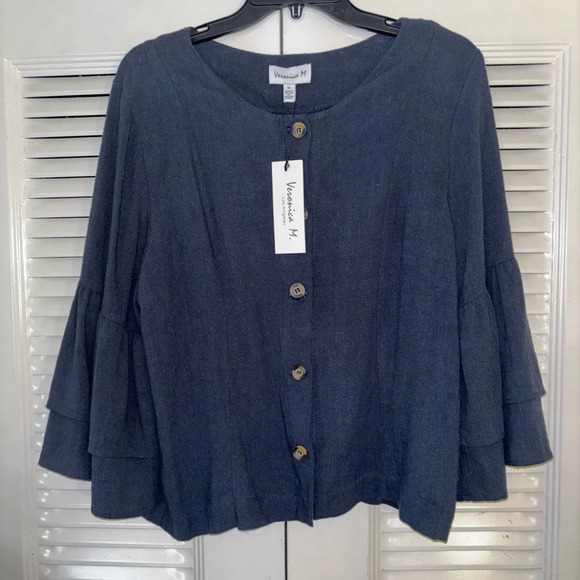 Veronica M shayla linen jacket - Picture 1 of 7